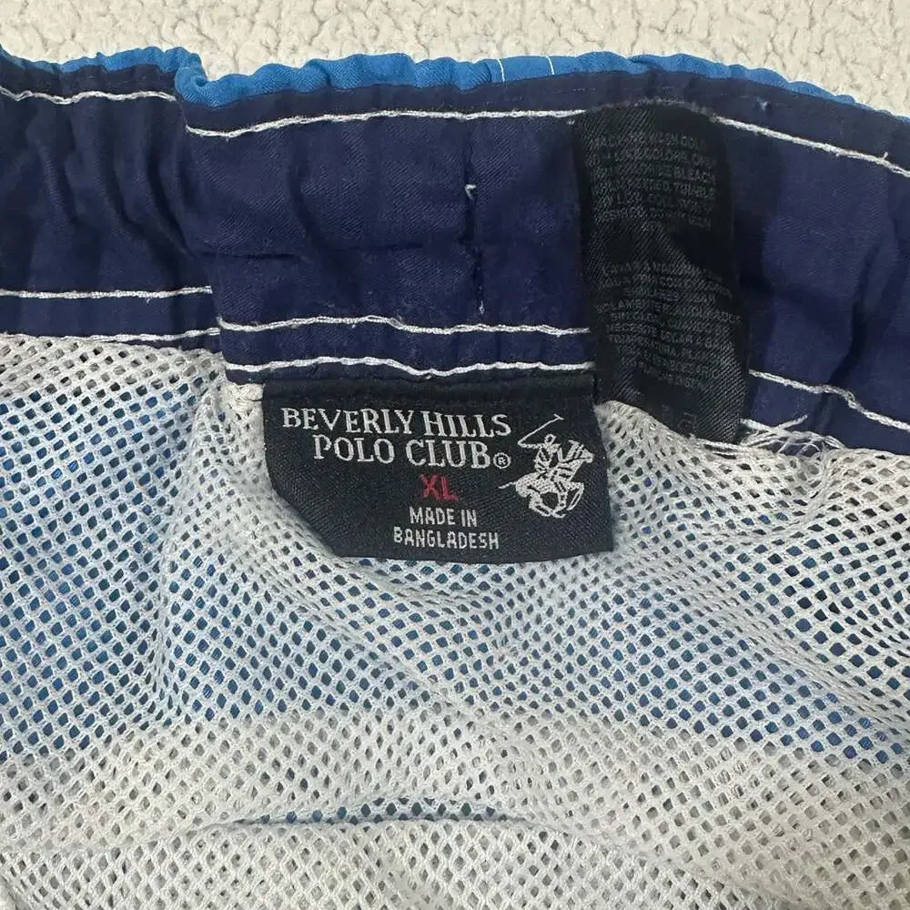 Beverly Hills Polo Club Men's Blue Cargo Swim Trunks Board Shorts XL